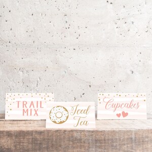Pink Donut Food Tents Template - Food Tent Card Instant Download ...