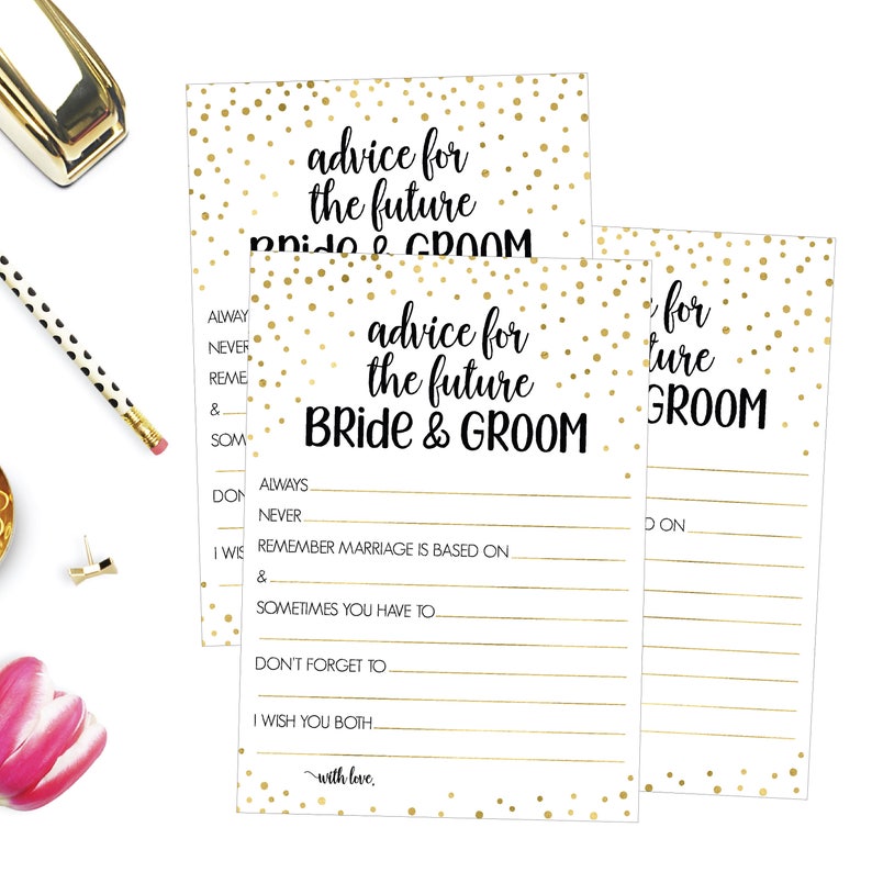 Funny Wedding Advice Cards Advice Cards For Wedding Etsy