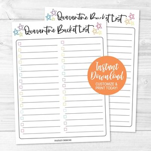 Quarantine Gift, Quarantine Printable, Quarantine Activity, Kids Quarantine Printables, Kids Quarantine Activities, Instant Download