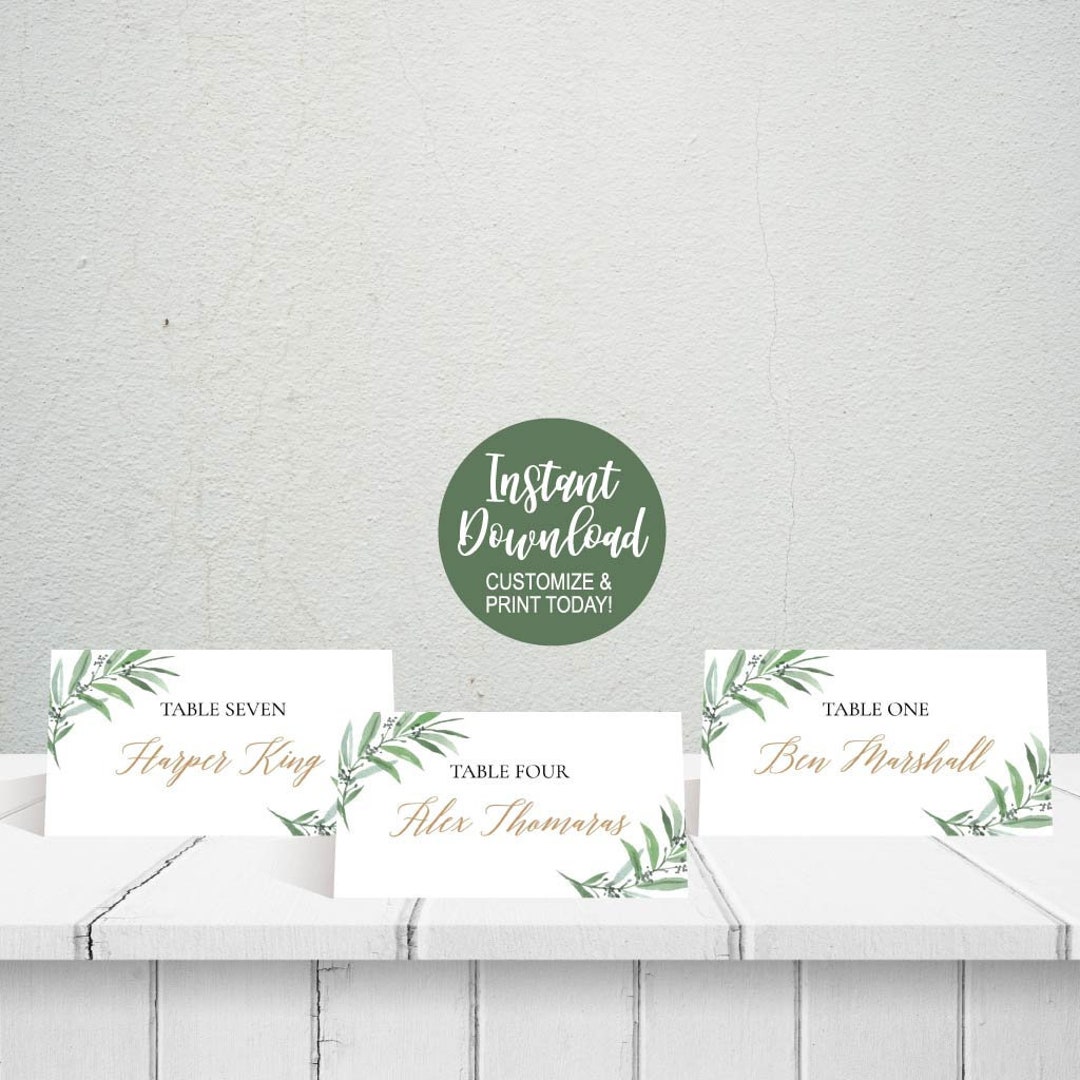 Escort Cards Printing Wedding Place Card With Meal Choice Etsy