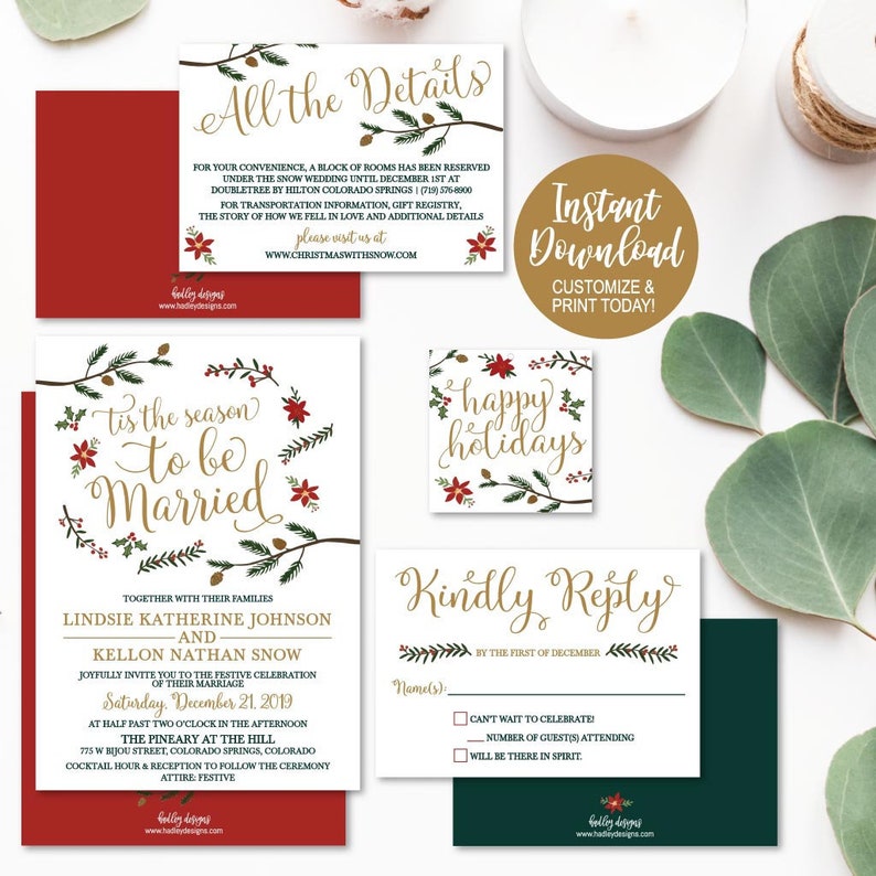 Wedding Invitations With RSVP Cards Included Wedding | Etsy