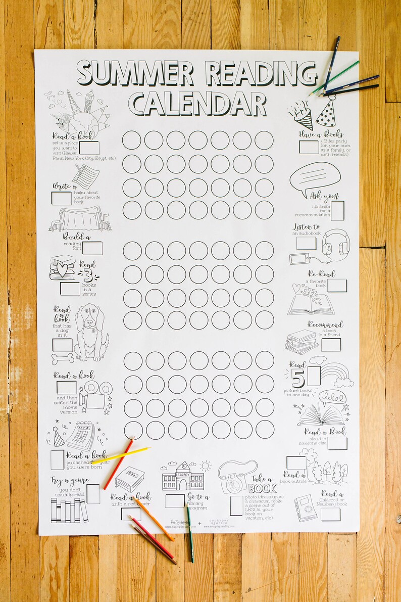 Summer Bucket List, Kids Reading Log, Kids Reading Chart, Book Tracker, Summer Activities, Instant Download, Reading Challenge, Template DIY image 4