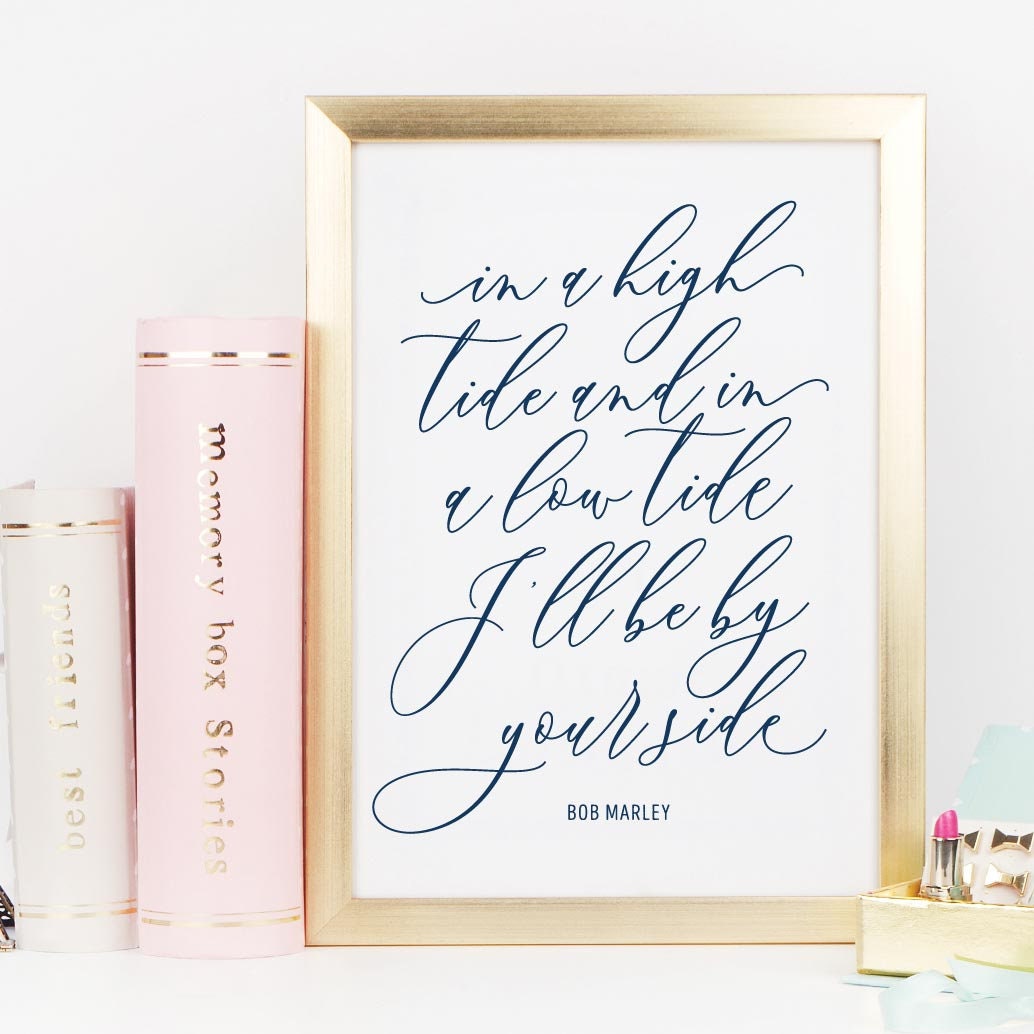 In A High Tide Sign Printable Wall Art Quotes Digital Art | Etsy