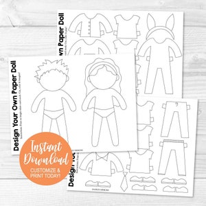 Paper Dolls to Cut, Paper Dolls Handmade, Paper Dolls for Girls, Paper Dolls for Boys, Paper Dolls Download, Paper Dolls Dress Up Printables