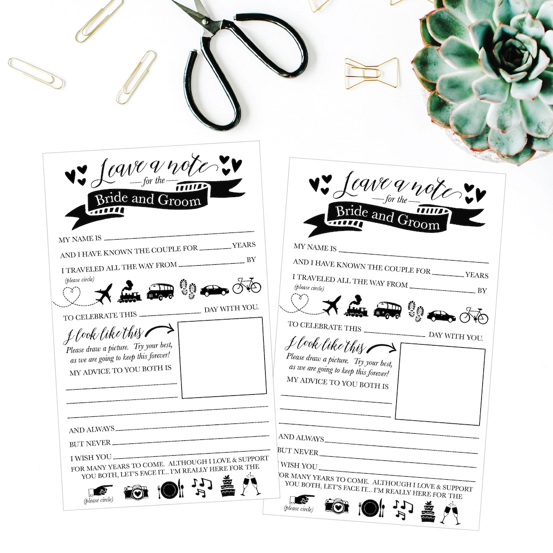 Funny Advice for the Newlyweds Mad Libs | Bridal Shower Advice Card ...