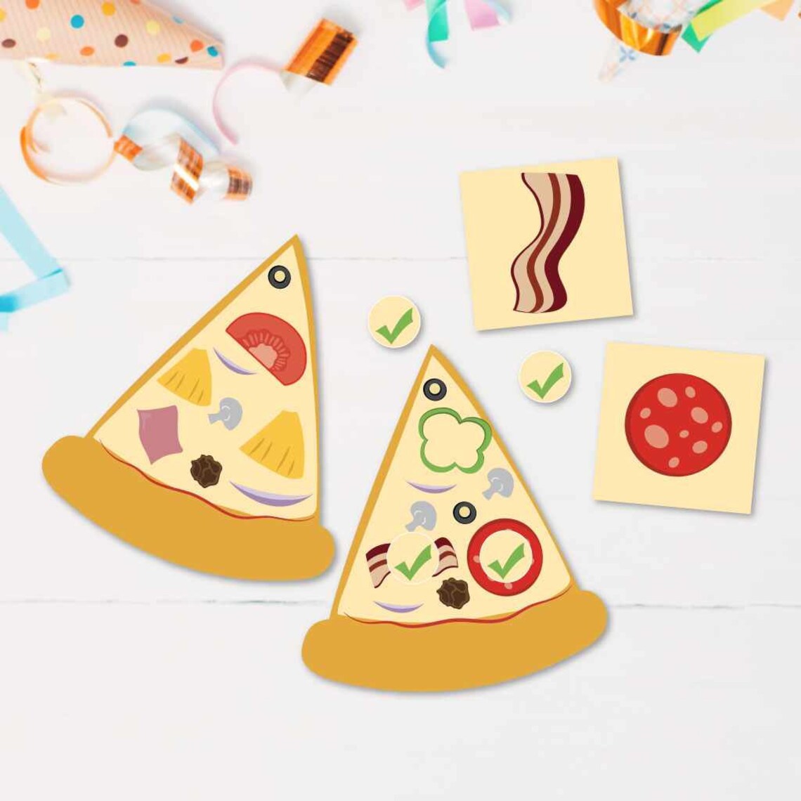 Pizza Party Pizza Toppings Game Template Pizza Toppings Etsy Australia