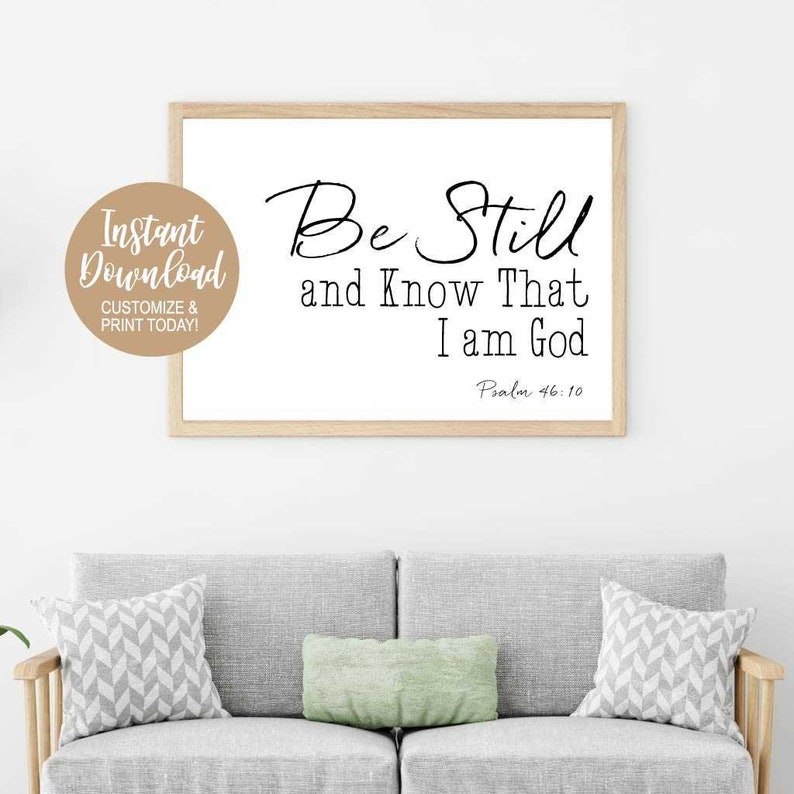 Bible Verse Wall Art Printable Scripture Print By