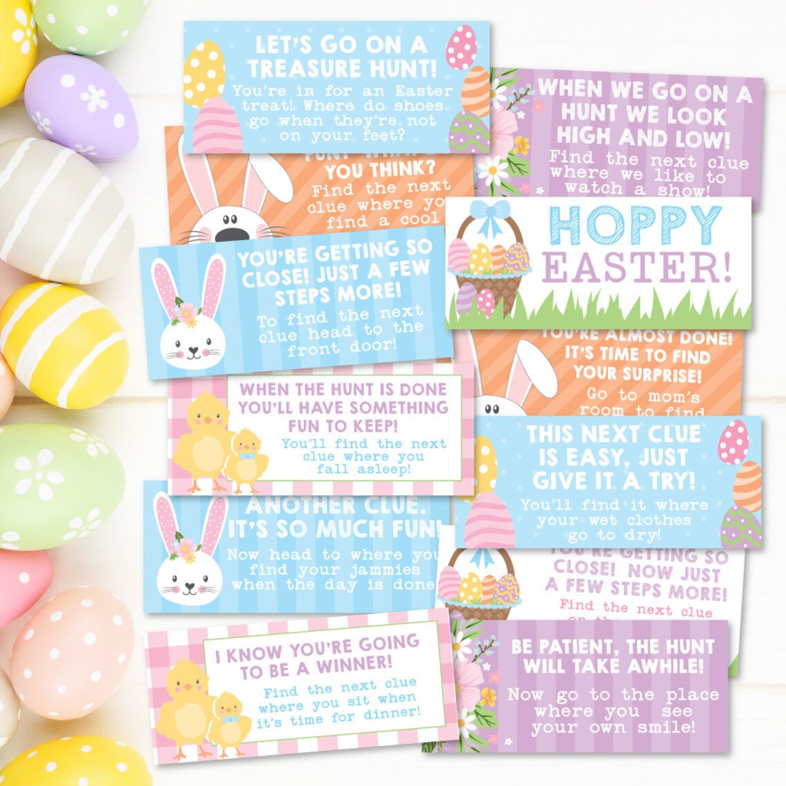 Easter Hunt Printable Easter Basket Scavenger Hunt Clues Etsy