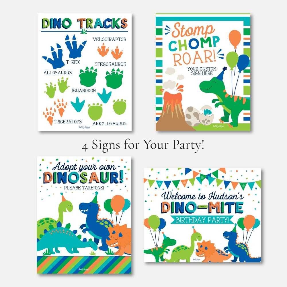 Birthday Party Set Dinosaur Party Pack Dinosaur Birthday Etsy