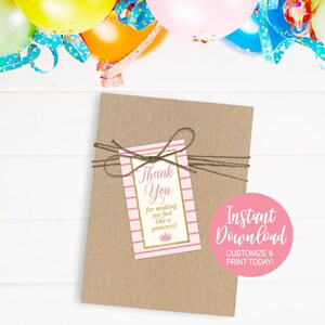 Printable Thank You Card Toddler Birthday Children's - Etsy