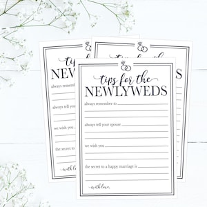 Printable Bridal Shower Advice Cards 5x7, Funny Wedding Advice For Bride and Groom, Advice For The Bride Template Well Wishes For Mr and Mrs