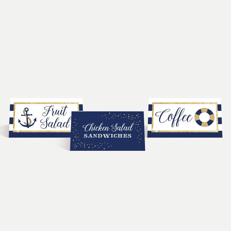 Nautical Food Labels - Etsy