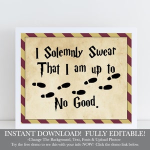 I Solemnly Swear That I Am Up To No Good, Baby Shower Favors Girls, Favors Signs for Baby Shower, Baby Shower Favors for Women, Decoration