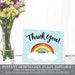 Printable Rainbow Thank You Card Template DIY Thank You Card - Etsy