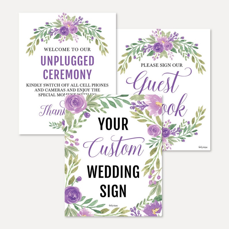 Wedding Signs Printable Bundle Printable Wedding Sign - Etsy