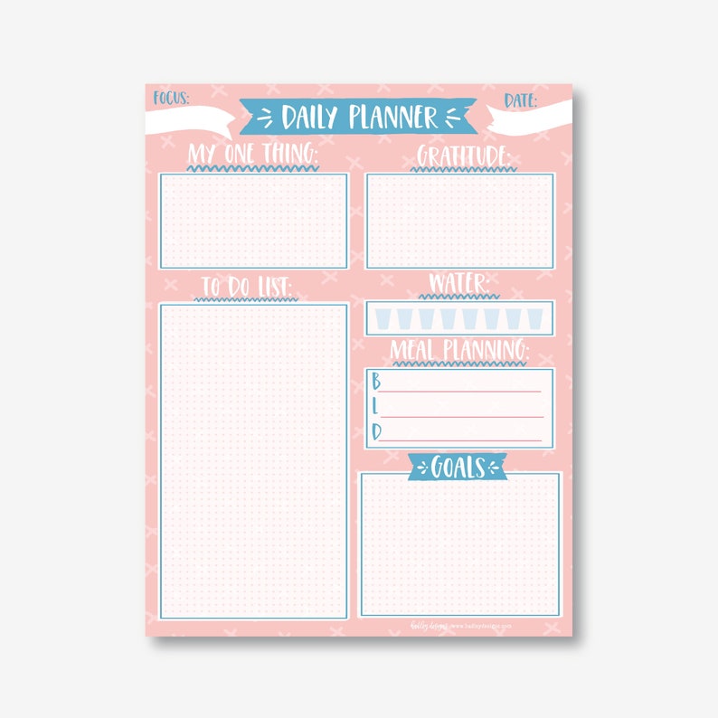 Day Planner For Kids, Daily Goal Planner, Daily Planner Printable, Wellness Journal, Success Planner, Daily Gratitude Journal Printable image 3