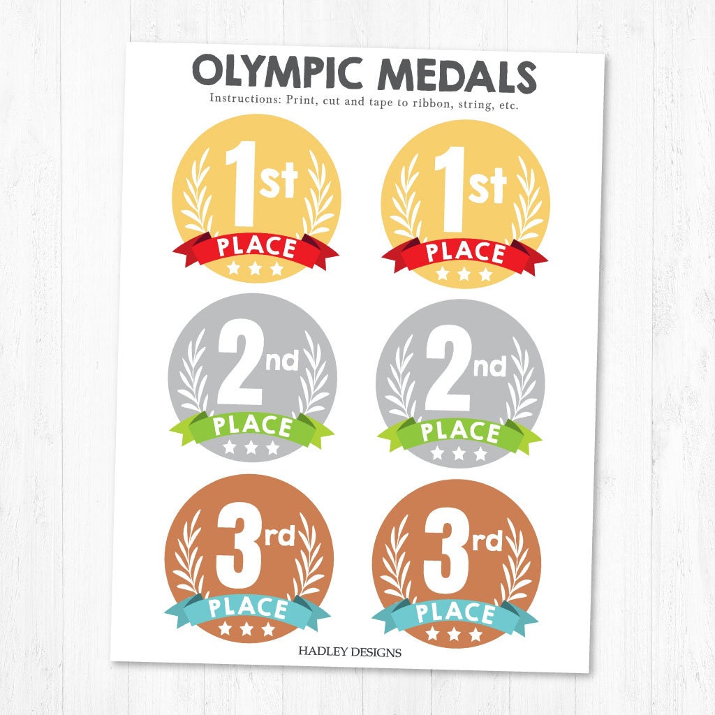 Printable Olympic Medal Templates, Gold Silver Bronze Medallions, First Place Award, Team Prizes, Olympic Party Supplies, Contest Award Pins - Etsy printable-olympic-medal-templates-gold-silver-bronze-medallions-first-place-award-team-prizes-olympic-party-supplies-contest-award-pins-etsy