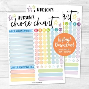 To Do List Template, Printable Daily Schedule Kids, Editable Daily Checklist, Printable Daily Routine for Kids, Printable Daily To Do List