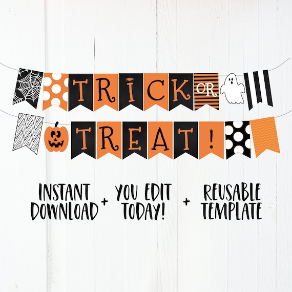 Custom Halloween Banner Halloween Pumpkin Banner Spider Etsy