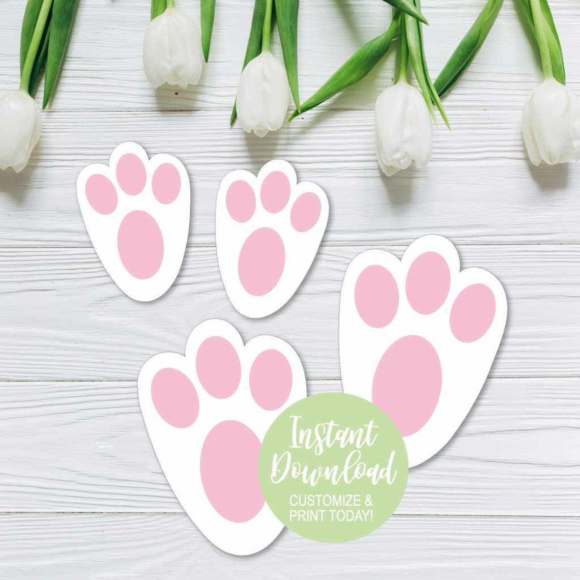 Easter Bunny Paws Easter Bunny Feet Bunny Rabbit Feet Bunny Etsy