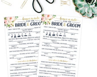 Wedding Advice Mad Libs Wedding Advice Cards For The Bride and Groom Printable Wedding Advice Card For The Couple Advice For The Bride To Be