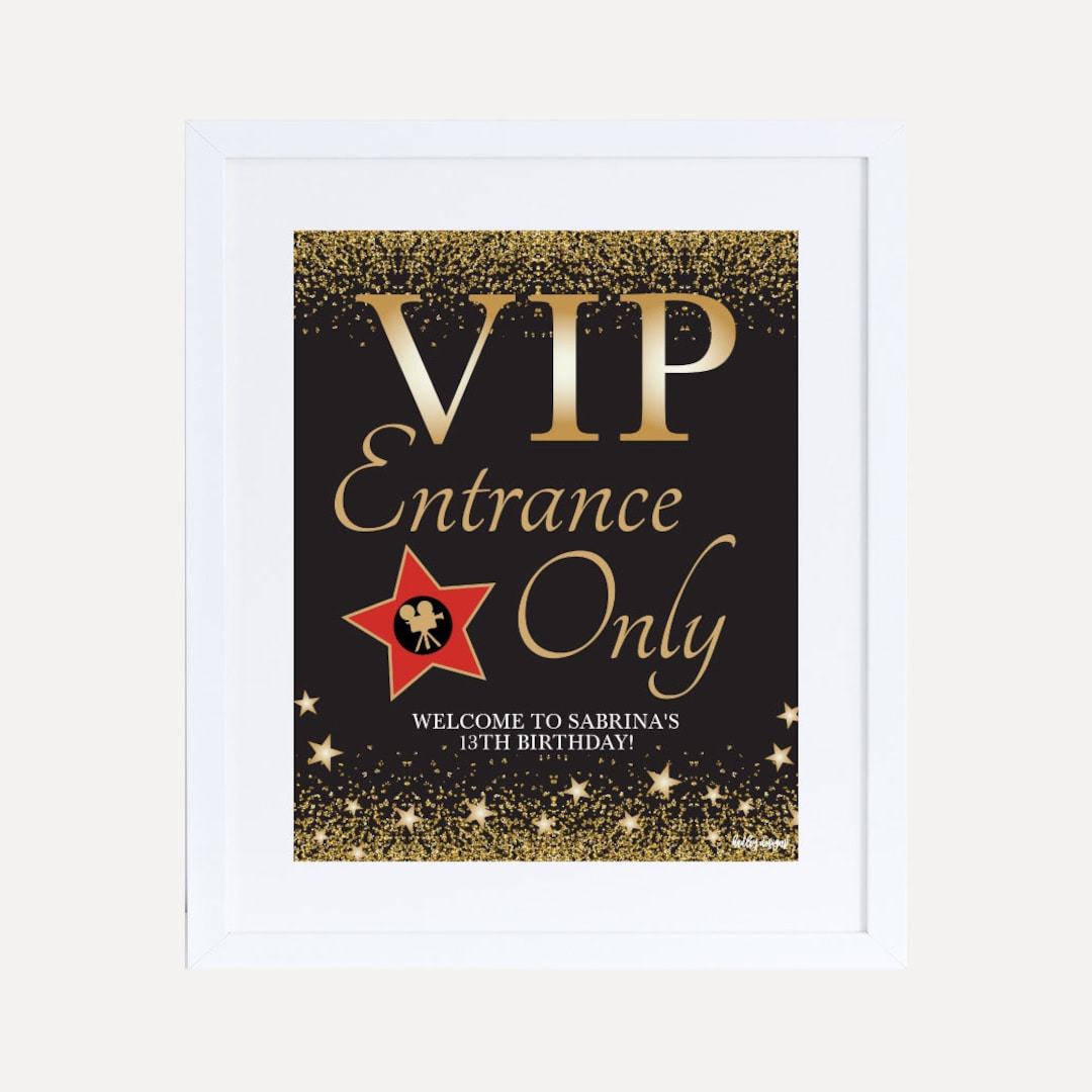 VIP Kids Party Welcome Sign Template Birthday Welcome, Personalized ...