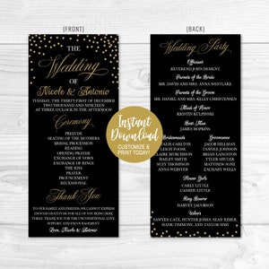 Hochzeit Programm Dankeschön Vorlage, Hochzeit Programm Ideen Wortlaut, druckbare Hochzeitszeremonie Programme, Einfache Hochzeitsprogramme, Einzigartige Idee
