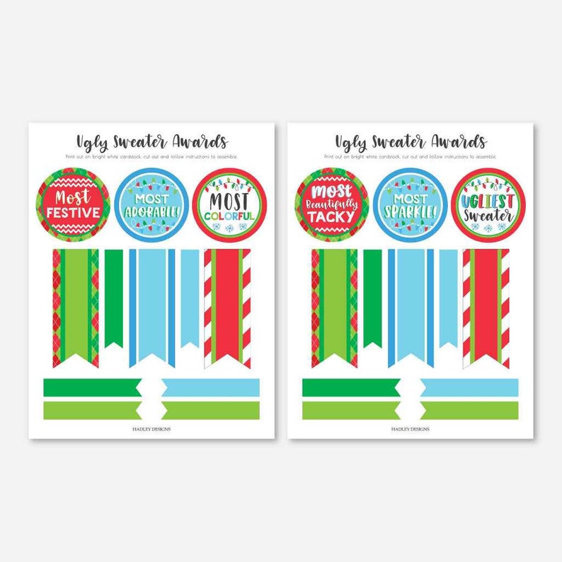 ugly-sweater-awards-template-printable-ugly-sweater-awards-etsy