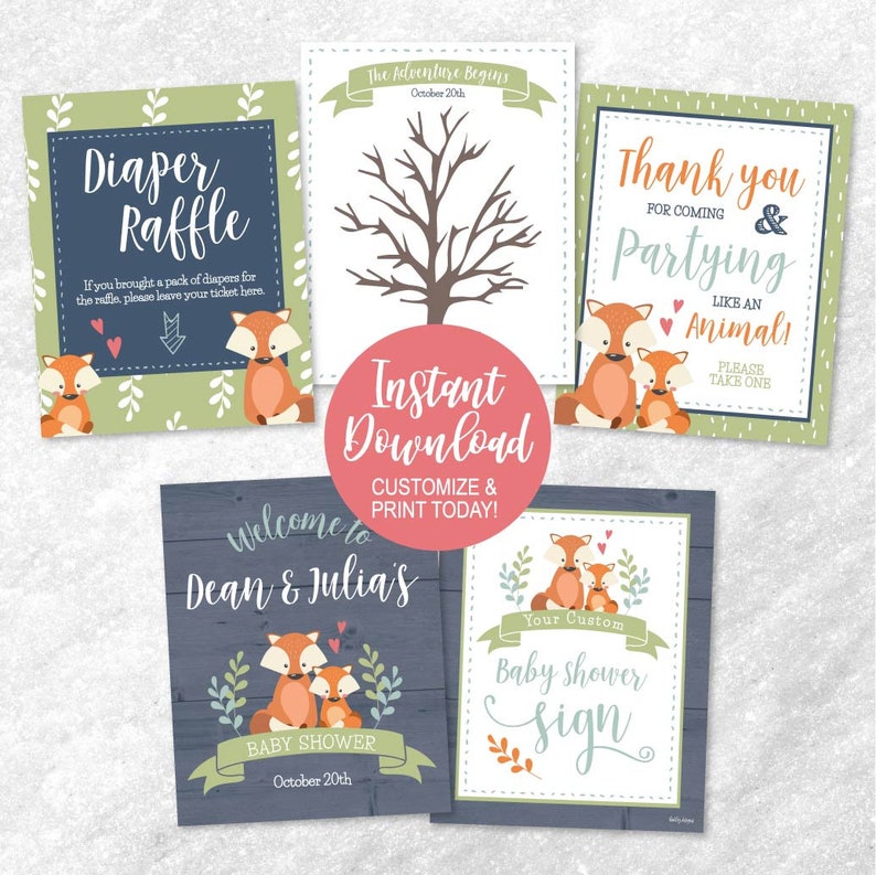 Baby Shower Sign Set Sign In Baby Shower Sign Package Mimosa Matching Baby Shower Signs Baby Shower Sign Bundle Card and Gifts Sweet