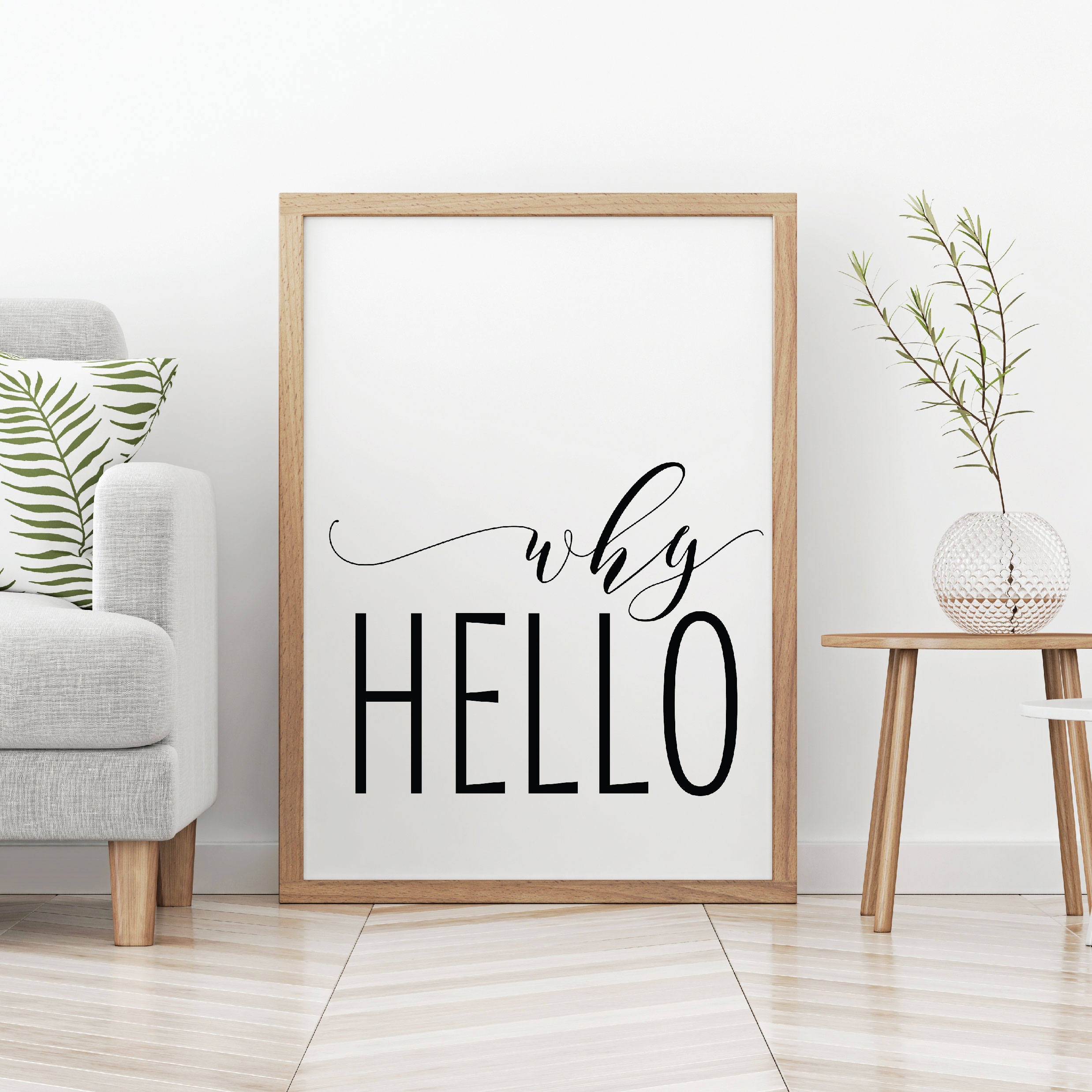 Why Hello Wall Art Bedroom Wall Decor Over the Bed Etsy