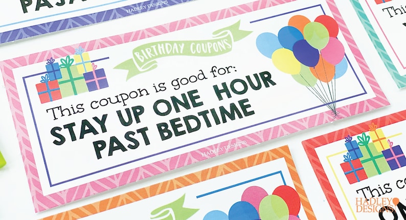 Printable Birthday Coupon Template Editable Gift Voucher - Etsy