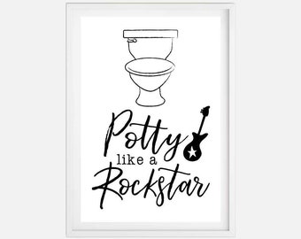 Potty Like a Rockstar Digital Download - Etsy