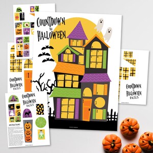 Halloween Countdown Printable, Haunted House Advent Calendar & Count ...
