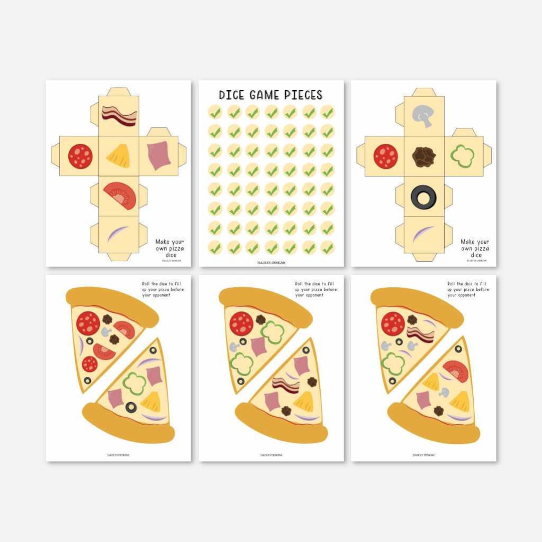 Pizza Party Pizza Toppings Game Template Pizza Toppings Etsy