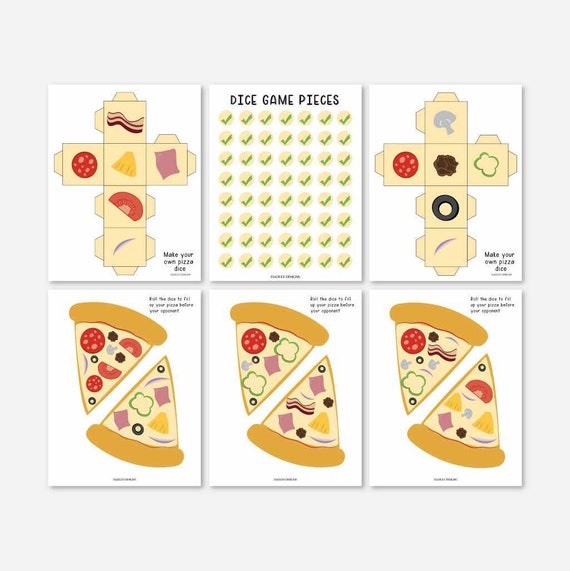 Pizza Party Pizza Toppings Game Template Pizza (Download Now) 