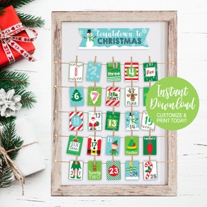 25 Days Of Christmas Countdown, Christmas Bucket List Printable, Holiday Bucket List, Christmas Kindness, Christmas Scripture Printable, DIY