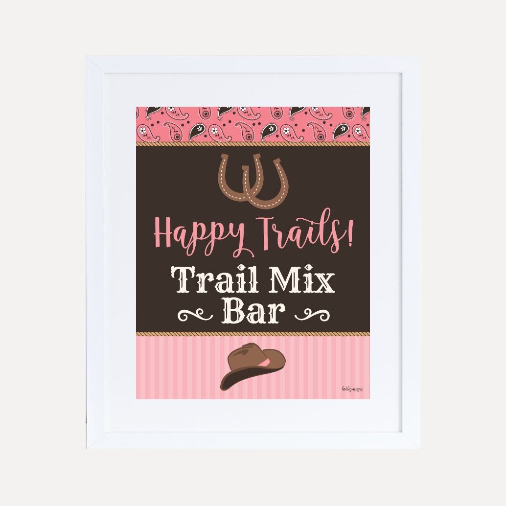 Cowgirl Kids Party Birthday Sign Template Printable Birthday | Etsy