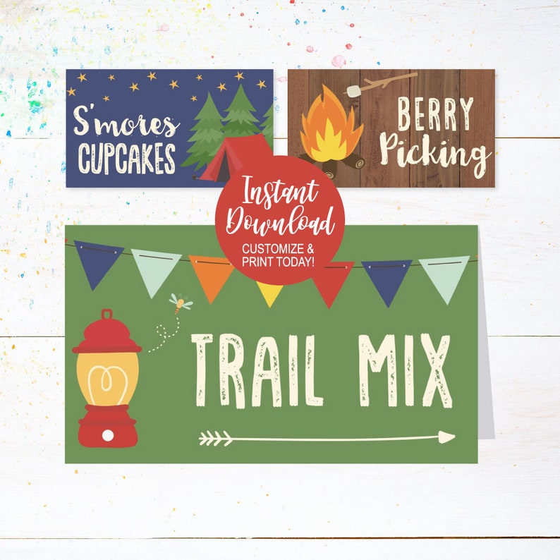 Instant Download Food Labels Digital Buffet Card Printable Food Labels Editable Food Labels Printable Food Labels Editable Buffet Cards