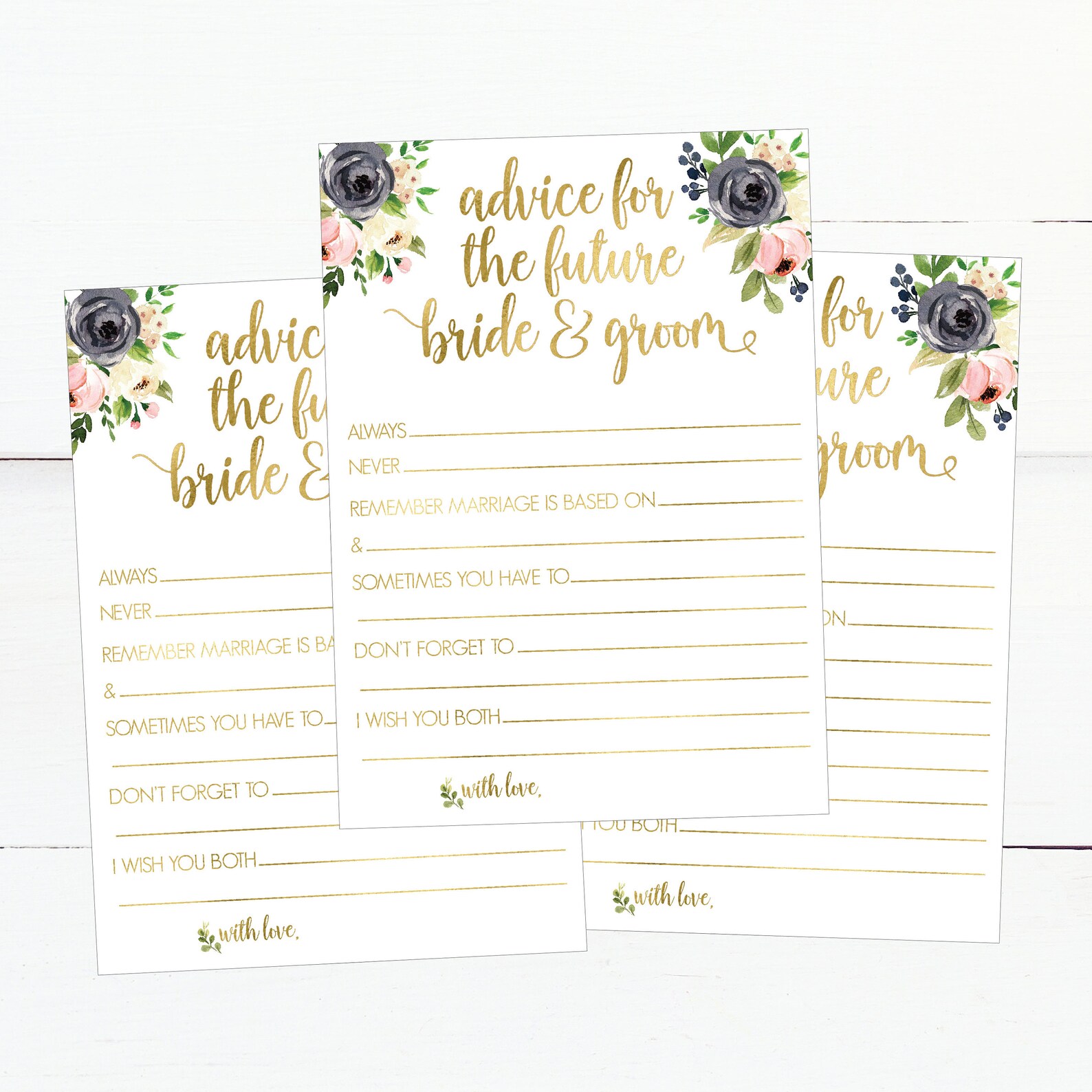 Funny Wedding Advice Cards Advice Cards for Wedding - Etsy