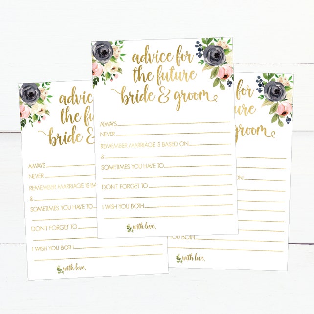 Funny Wedding Advice Cards Advice Cards For Wedding Reception