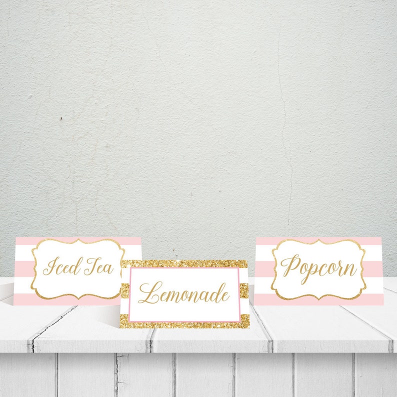 Princess Baby Shower Food Tent Cards Template Food Tent Card Etsy