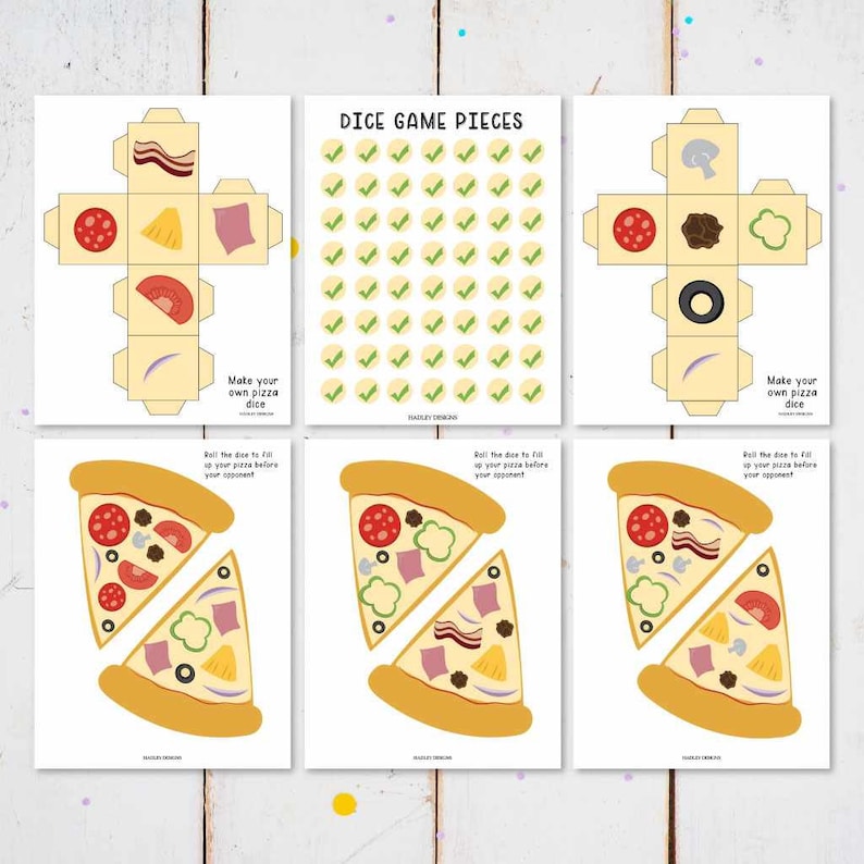 Pizza Party Pizza Toppings Game Template Pizza Toppings Etsy