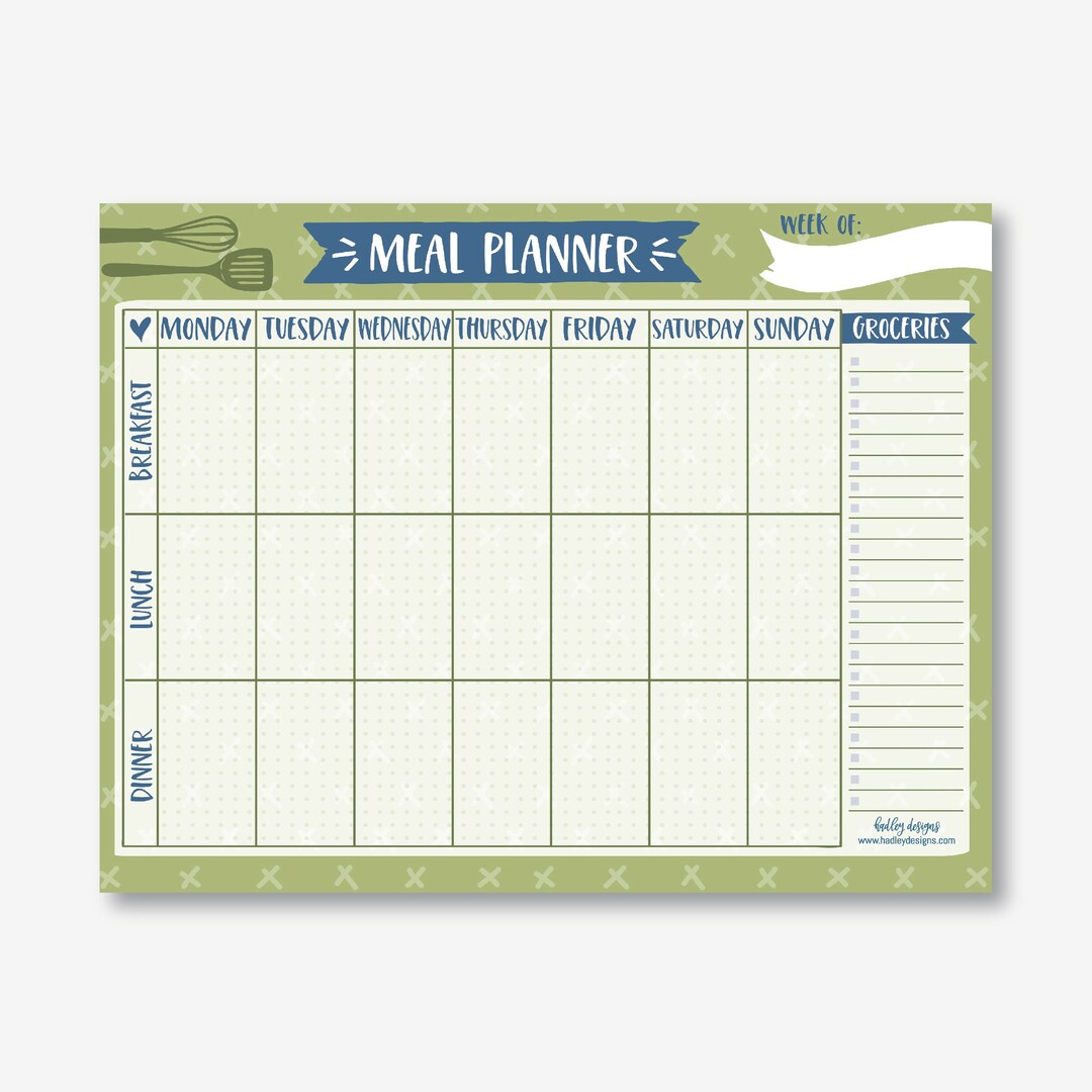 Meal Planning Calendar, Refillable Journal A4, Refillable Journal Page ...