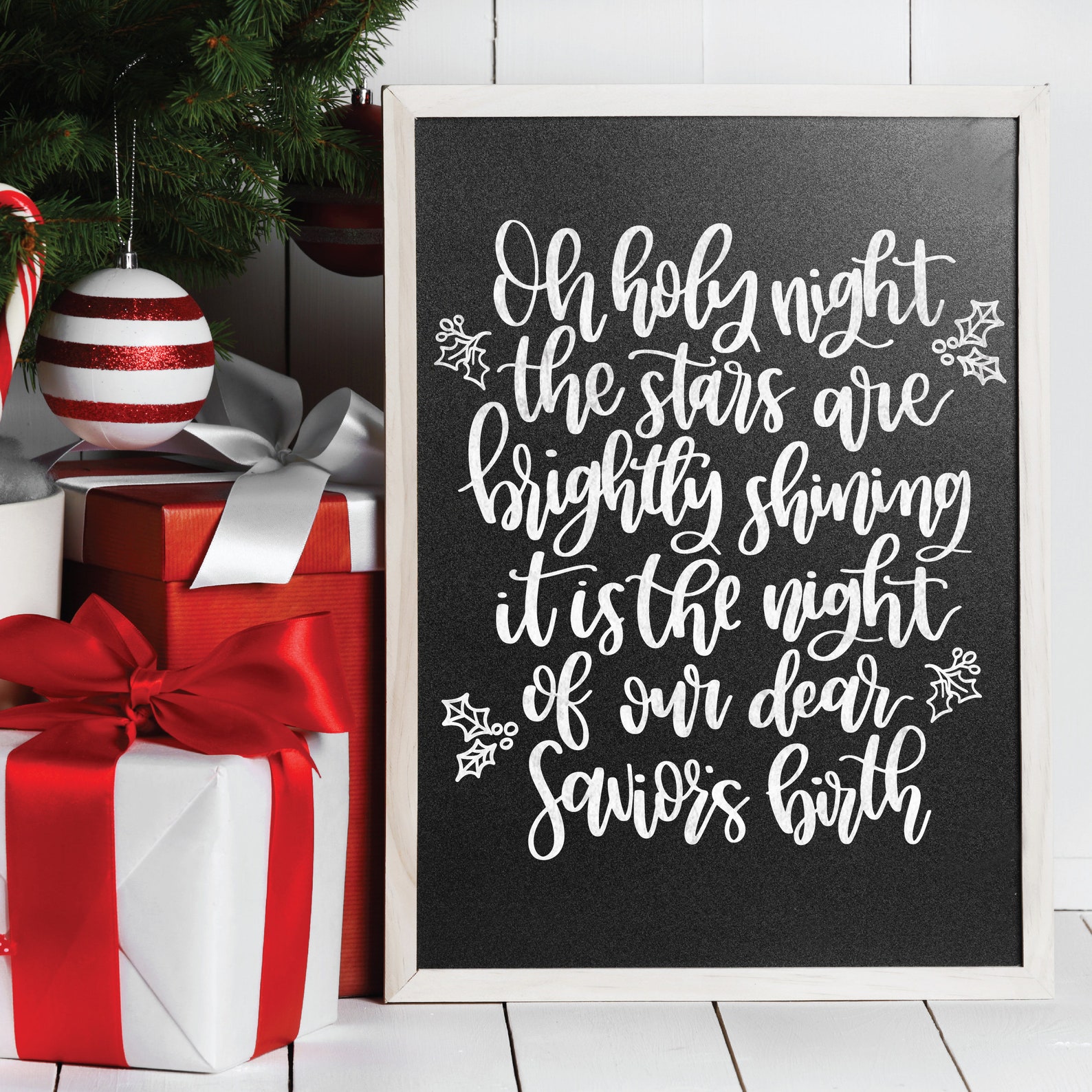 Christmas Home Print Template oh Holy Night Printable - Etsy