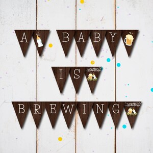 A Baby is Brewing Baby Shower Banner Template - Baby Shower Banner ...