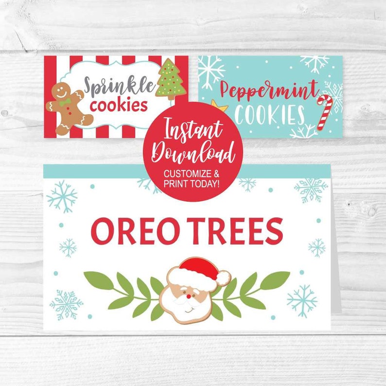 Buffet Tent Cards Printable Tent Cards Editable Place Card Etsy