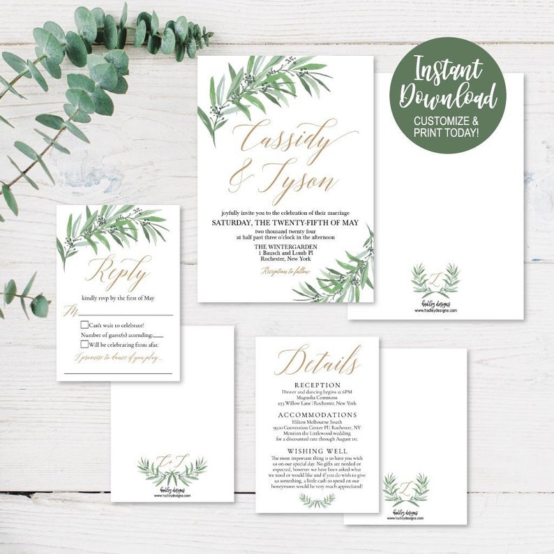 Wedding Invitations With Rsvp Cheap Wedding Invitation Etsy