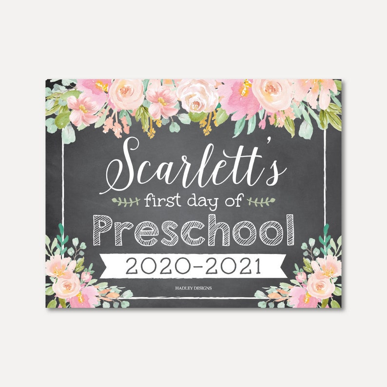 Back to School Printable Back to School Chalk Board First | Etsy
