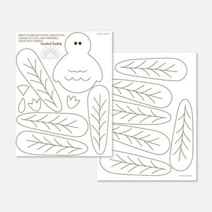 Turkije Craft Template - DIY Turkije Craft Afdrukbaar, Herfst Craft voor kinderen, Herfst Craft Kits voor volwassenen, Herfst Craft Ideas, Herfst Craft Supplies