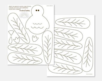 Modèle d’artisanat de dinde - Bricolage Turquie Artisanat imprimable, Artisanat d’automne pour les enfants, Kits d’artisanat d’automne pour adultes, Idées d’artisanat d’automne, Fournitures d’artisanat d’automne